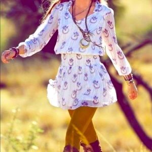 Free People Wild Horses  Dreamy Boho mini dress